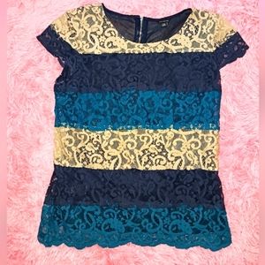 ANN TAYLOR LACE TOP, XS